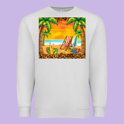 Sunset Beach Premium Sweatshirt Designed By Barkaloodesign