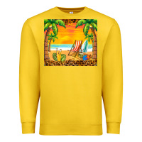 Lemon sunset beach Premium Sweatshirt - BarkalooDesign