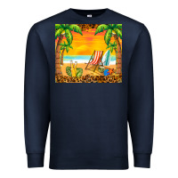 Navy sunset beach Premium Sweatshirt - BarkalooDesign