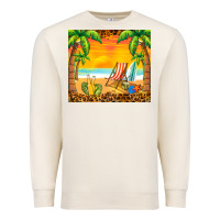 Sandshell sunset beach Premium Sweatshirt - BarkalooDesign