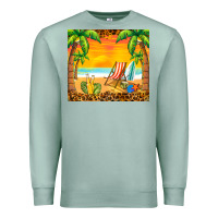 Seafoam sunset beach Premium Sweatshirt - BarkalooDesign