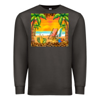 Smoke sunset beach Premium Sweatshirt - BarkalooDesign