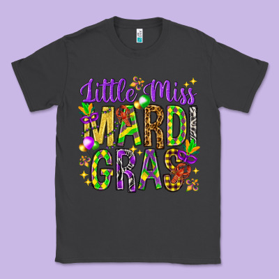 Little Miss Mardi Gras Hjf Classic Tee Designed By Howdyjamesfarm