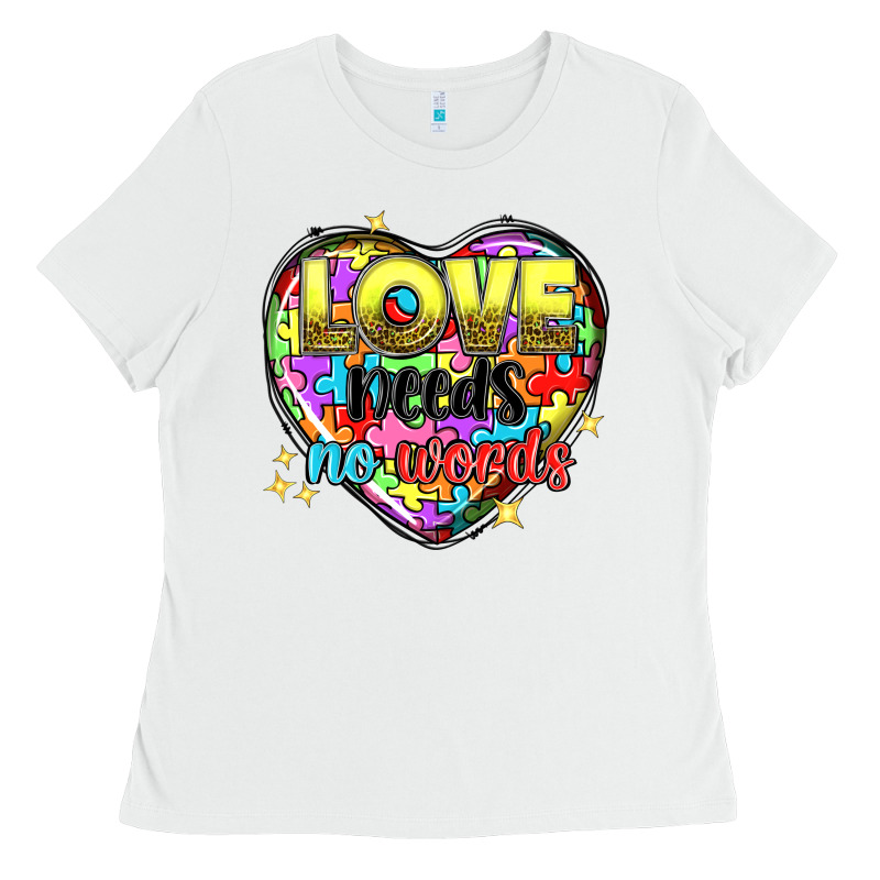 Love Needs No Words Ladies Tee by NancyCooperArtShop | Teevron