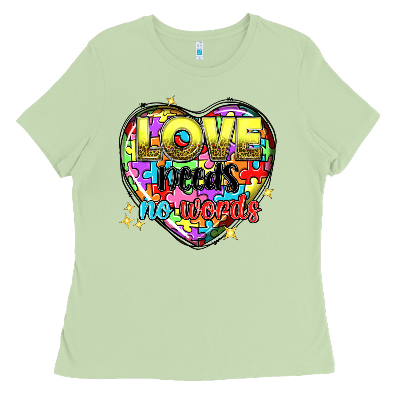 Love Needs No Words Ladies Tee by NancyCooperArtShop | Teevron