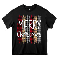 Black merry christmas leopard print Heavy Core Tee - Bettercallsaul