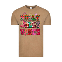 Vintage Coffee holly jolly vibes pink christmas Vintage Tee - CowGirlArtShop