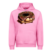 Fuchsia Pink chocolate donut with candies Urban Hoodie - AdoDesignShop