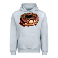 Heather Grey chocolate donut with candies Urban Hoodie - AdoDesignShop