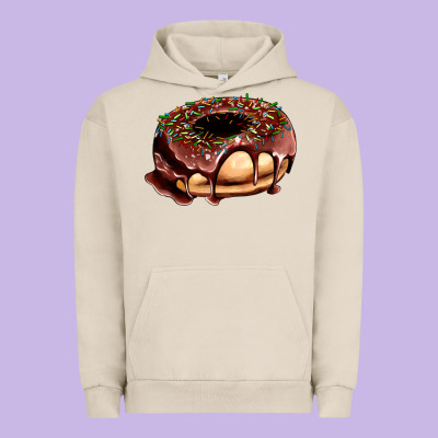 Chocolate Donut With Candies Urban Hoodie Designed By Adodesignshop