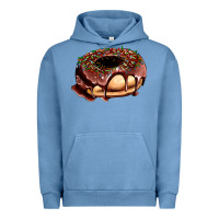 Pigment Pebble Blue chocolate donut with candies Urban Hoodie - AdoDesignShop