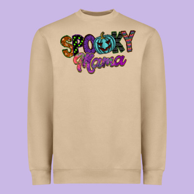Spooky Mama Heavyweight Sweatshirt Designed By Sublimationcraftshop