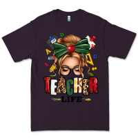Plum teacher life blonde caucassian messy bun Premium Tee - texasbilliewilder