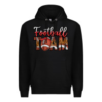Black football team Premium Hoodie - CowhideDigitalArt