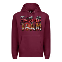 Burgundy football team Premium Hoodie - CowhideDigitalArt