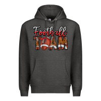 Charcoal Heather football team Premium Hoodie - CowhideDigitalArt