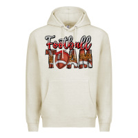 Oatmeal Heather football team Premium Hoodie - CowhideDigitalArt