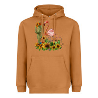 Meerkat flamingo with cactus and sunflowers Heavyweight Hoodie - BarkalooDesign