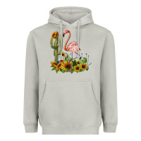 Moon Dust flamingo with cactus and sunflowers Heavyweight Hoodie - BarkalooDesign