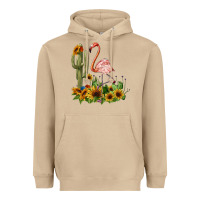 Mushroom flamingo with cactus and sunflowers Heavyweight Hoodie - BarkalooDesign
