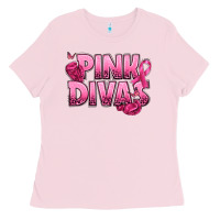 Bubblegum Pink Pink Divas Breast Cancer Ladies Tee - NancyCooperArtShop