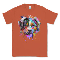 Copper Splash Art Australian Shepherd   Aussie Lover Gifts Classic Tee - longCreatives