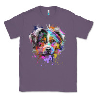 Lavender Splash Art Australian Shepherd   Aussie Lover Gifts Classic Tee - longCreatives
