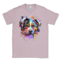 Lilac Splash Art Australian Shepherd   Aussie Lover Gifts Classic Tee - longCreatives
