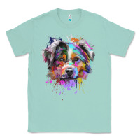 Seafoam Splash Art Australian Shepherd   Aussie Lover Gifts Classic Tee - longCreatives