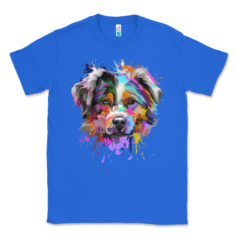 Splash Art Australian Shepherd   Aussie Lover Gifts Classic Tee by longCreatives | Teevron