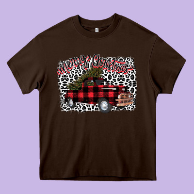 Merry Christmas Truck Heavy Core Tee Designed By Bettercallsaul