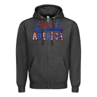 Charcoal Heather happy birthday america Zipper Hoodie - Artiststas