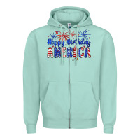 Seafoam happy birthday america Zipper Hoodie - Artiststas