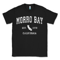 Black Morro Bay California CA Vintage Athletic Sports Design Classic Tee - longCreatives