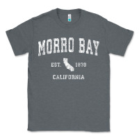 Charcoal Heather Morro Bay California CA Vintage Athletic Sports Design Classic Tee - longCreatives