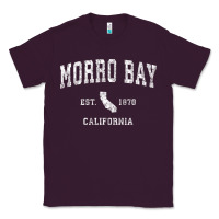Plum Morro Bay California CA Vintage Athletic Sports Design Classic Tee - longCreatives