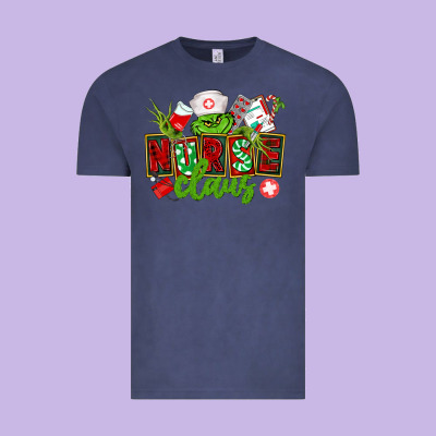 Nurse Claus Christmas Vintage Tee Designed By Cowgirlartshop