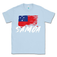 Dusty Blue samoan gifts   somoan flag t shirt Classic Tee - longCreatives