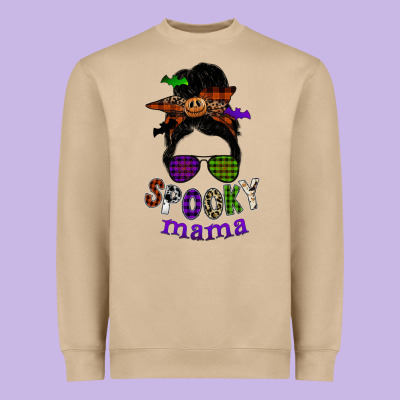 Spooky Mama Heavyweight Sweatshirt Designed By Sublimationcraftshop