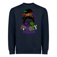 Navy spooky mama Heavyweight Sweatshirt - SublimationCraftShop