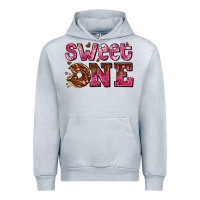 Heather Grey sweet one donut Urban Hoodie - AdoDesignShop