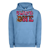 Pigment Pebble Blue sweet one donut Urban Hoodie - AdoDesignShop