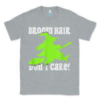Heather Grey witches saying broom hair dont care halloween camper joke Classic Tee - longCreatives