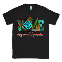 Black Western love my country music Classic Tee - HowdyJamesFarm
