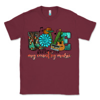 Burgundy Western love my country music Classic Tee - HowdyJamesFarm