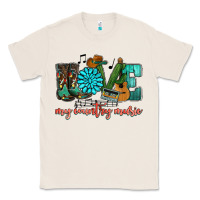 Natural Western love my country music Classic Tee - HowdyJamesFarm