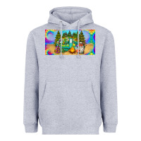 Heather Grey hippie soul license plate Heavyweight Hoodie - BarkalooDesign