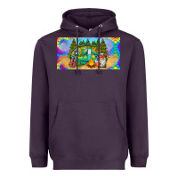 Plum hippie soul license plate Heavyweight Hoodie - BarkalooDesign