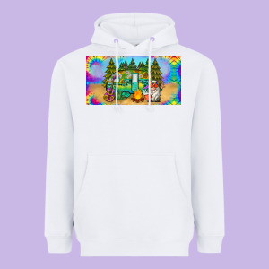 Hippie Soul License Plate Heavyweight Hoodie Designed By Barkaloodesign