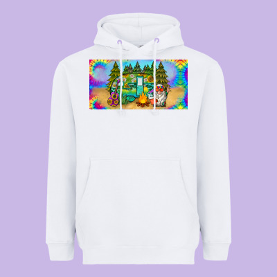 Hippie Soul License Plate Heavyweight Hoodie Designed By Barkaloodesign